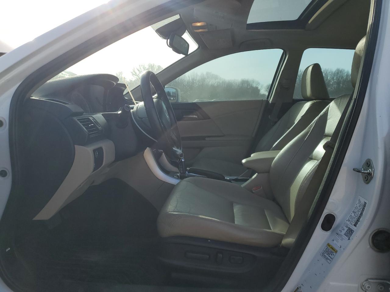 2014 Honda Accord VIN 1HGCR3F86EA026722 Copart auction photo, front end / side damage thumbnail 7