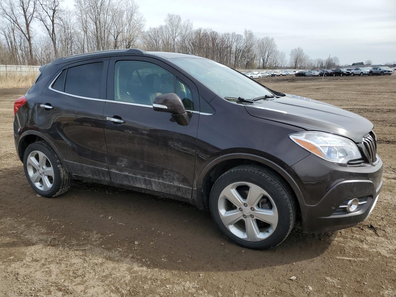 2015 Buick Encore VIN KL4CJHSB9FB212460 Copart auction photo, front end / side damage thumbnail 4