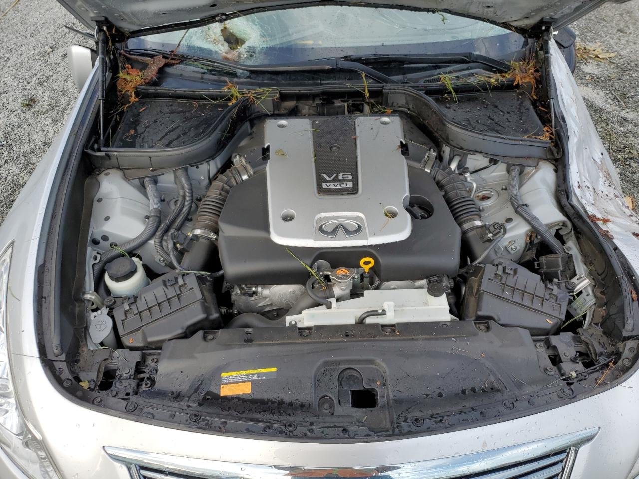 2013 Infiniti G VIN JN1CV6AP2DM722519 Copart auction photo, top/roof damage thumbnail 11