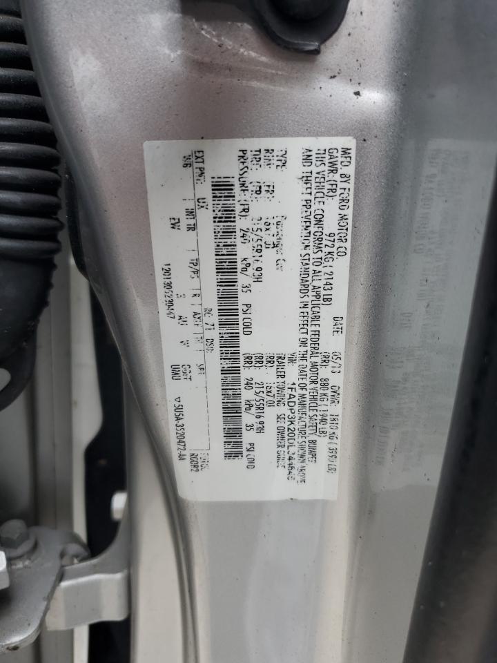 2013 Ford Focus VIN 1FADP3K20DL344645 Copart auction photo, water/flood / minor dent/scratches damage thumbnail 13
