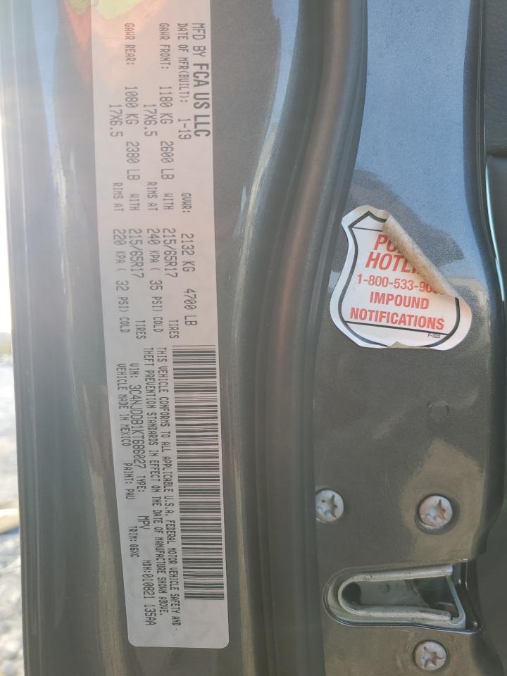 2019 Jeep Compass VIN 3C4NJDDB1KT686027 Copart auction photo, front end damage thumbnail 14