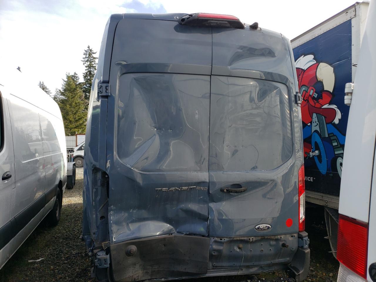 2021 Ford Transit VIN 1FTBR3X82MKA46130 Copart auction photo, rear end / side damage thumbnail 6