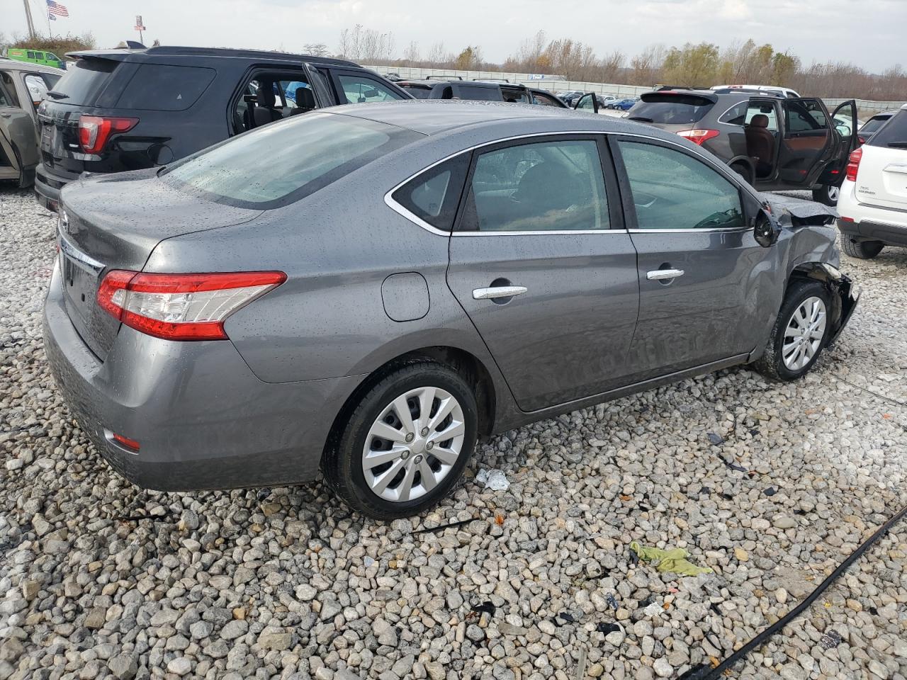 2015 Nissan Sentra VIN 3N1AB7AP8FY323538 Copart auction photo, side / front end damage thumbnail 3