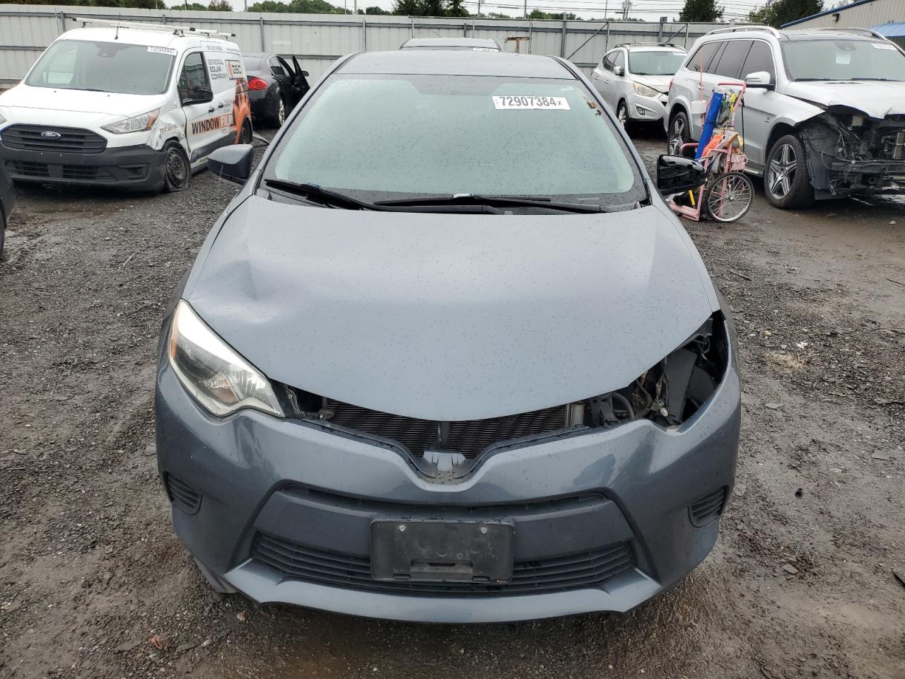 2014 Toyota Corolla VIN 2T1BURHE9EC110396 Copart auction photo, front end / side damage thumbnail 5