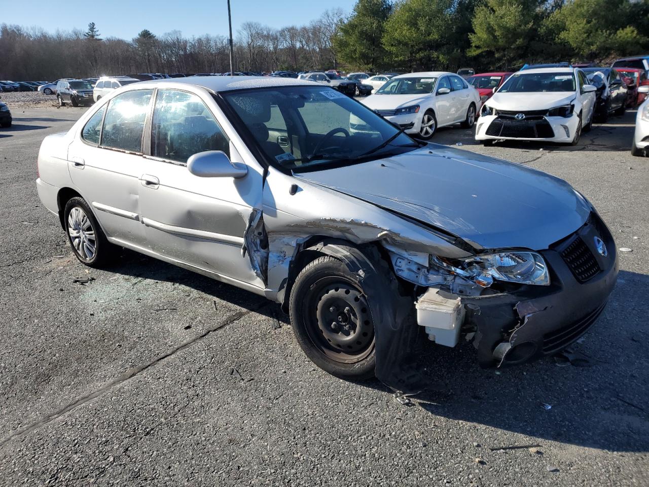 2006 Nissan Sentra VIN 3N1CB51DX6L555560 Copart auction photo, front end / side damage thumbnail 4