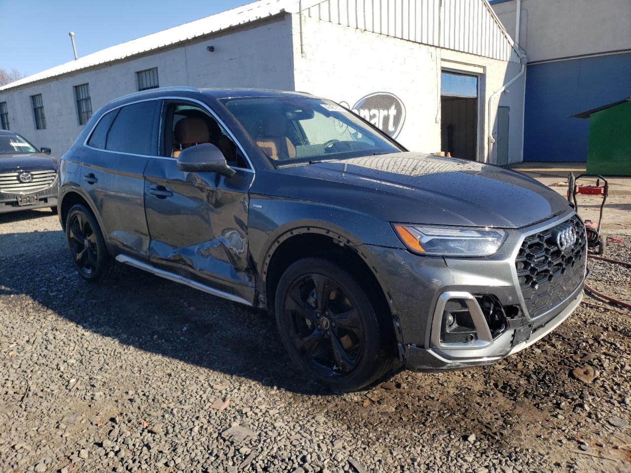 2023 Audi Q5 VIN WA1EAAFY1P2050906 Copart auction photo, side / front end damage thumbnail 4
