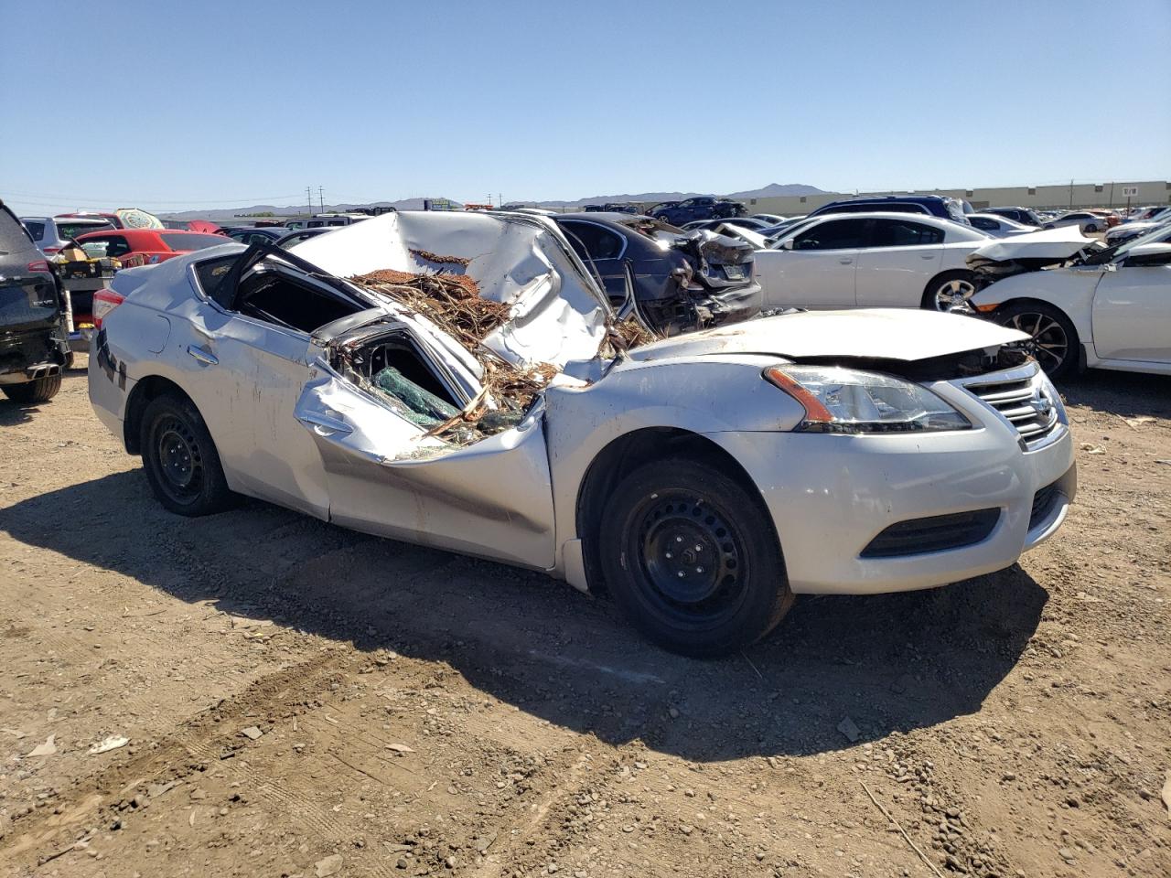 2014 Nissan Sentra VIN 3N1AB7AP3EL692142 Copart auction photo, all over damage thumbnail 4