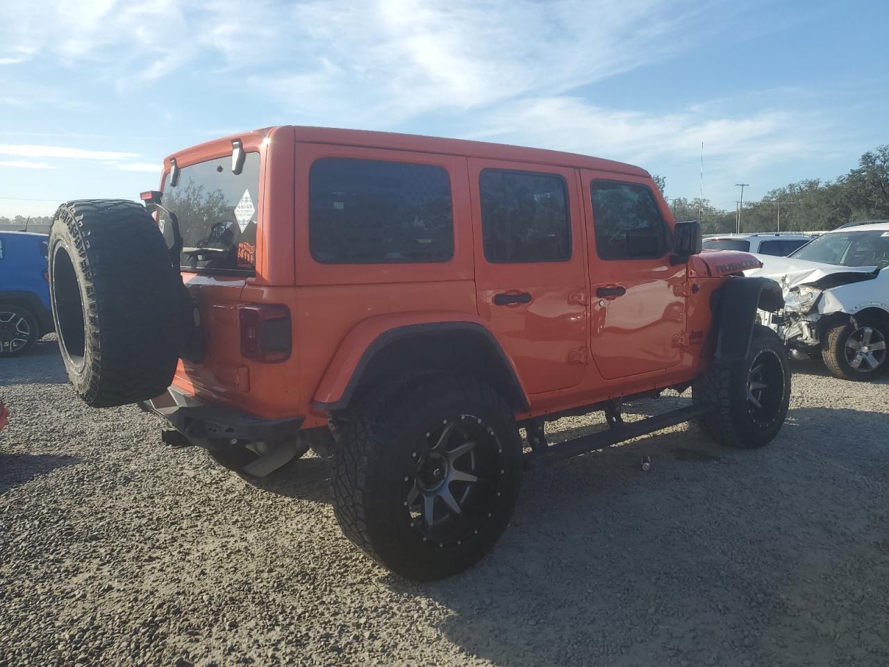 2019 Jeep Wrangler VIN 1C4HJXFN3KW527672 Copart auction photo, front end damage thumbnail 3