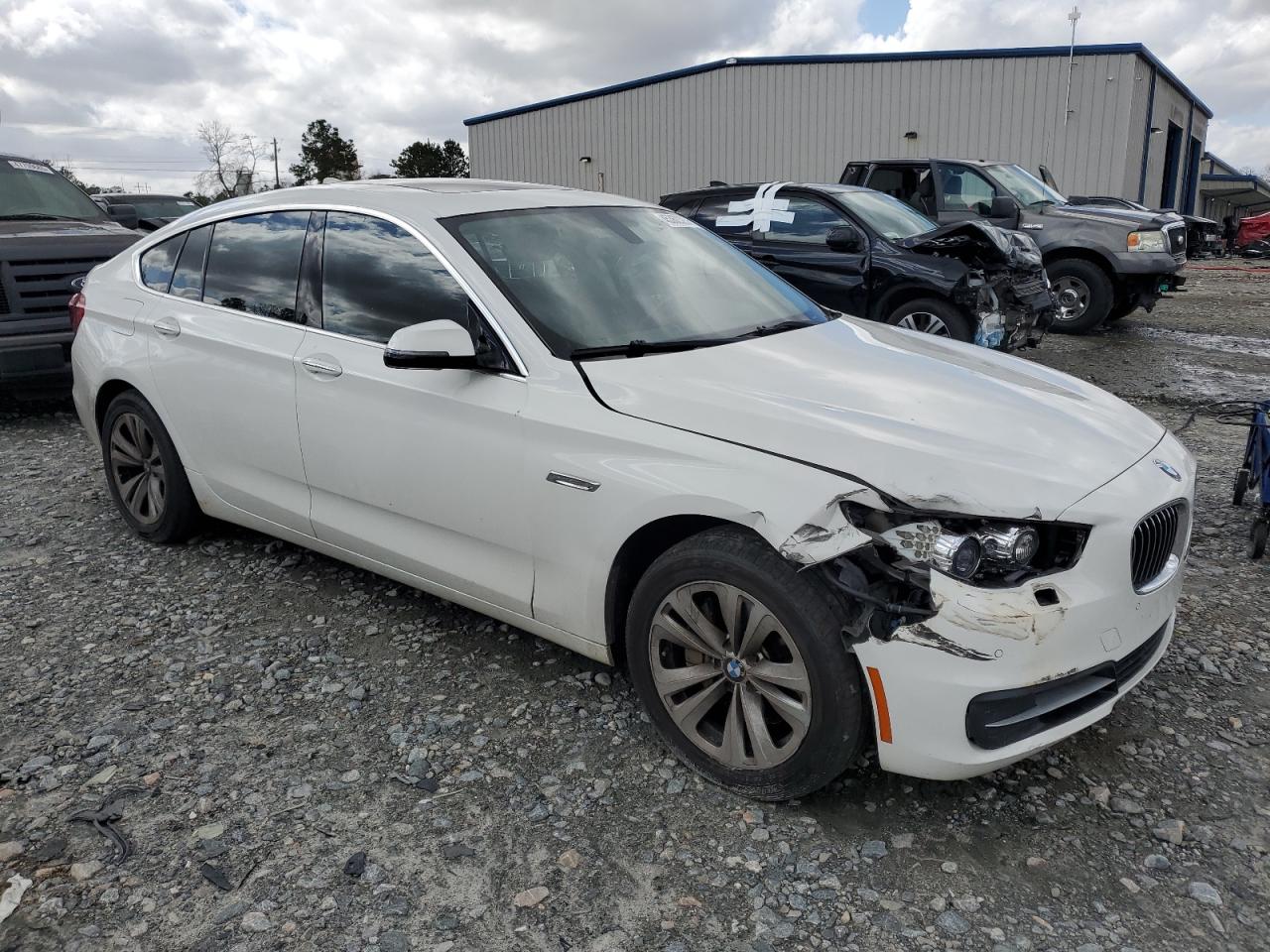 2014 BMW 5er VIN WBA5M4C56ED183877 Copart auction photo, front end damage thumbnail 4