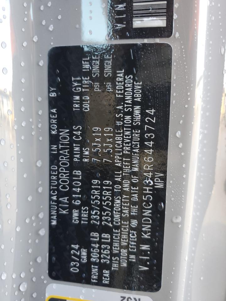 2024 KIA Carnival VIN KNDNC5H34R6443724 Copart auction photo, side damage thumbnail 15