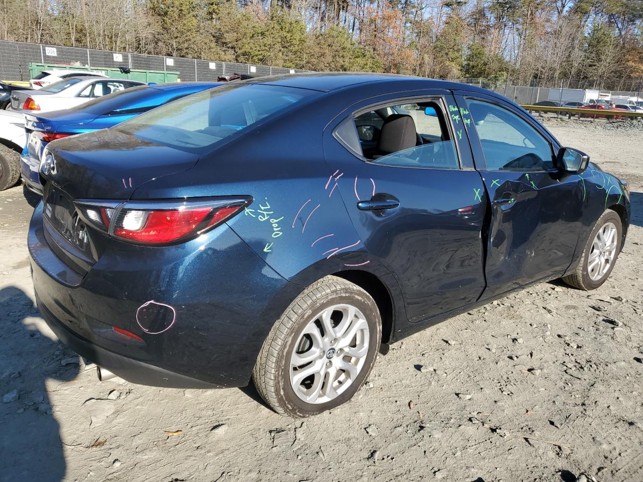 2017 Toyota Yaris VIN 3MYDLBYV8HY162787 Copart auction photo, side damage thumbnail 3