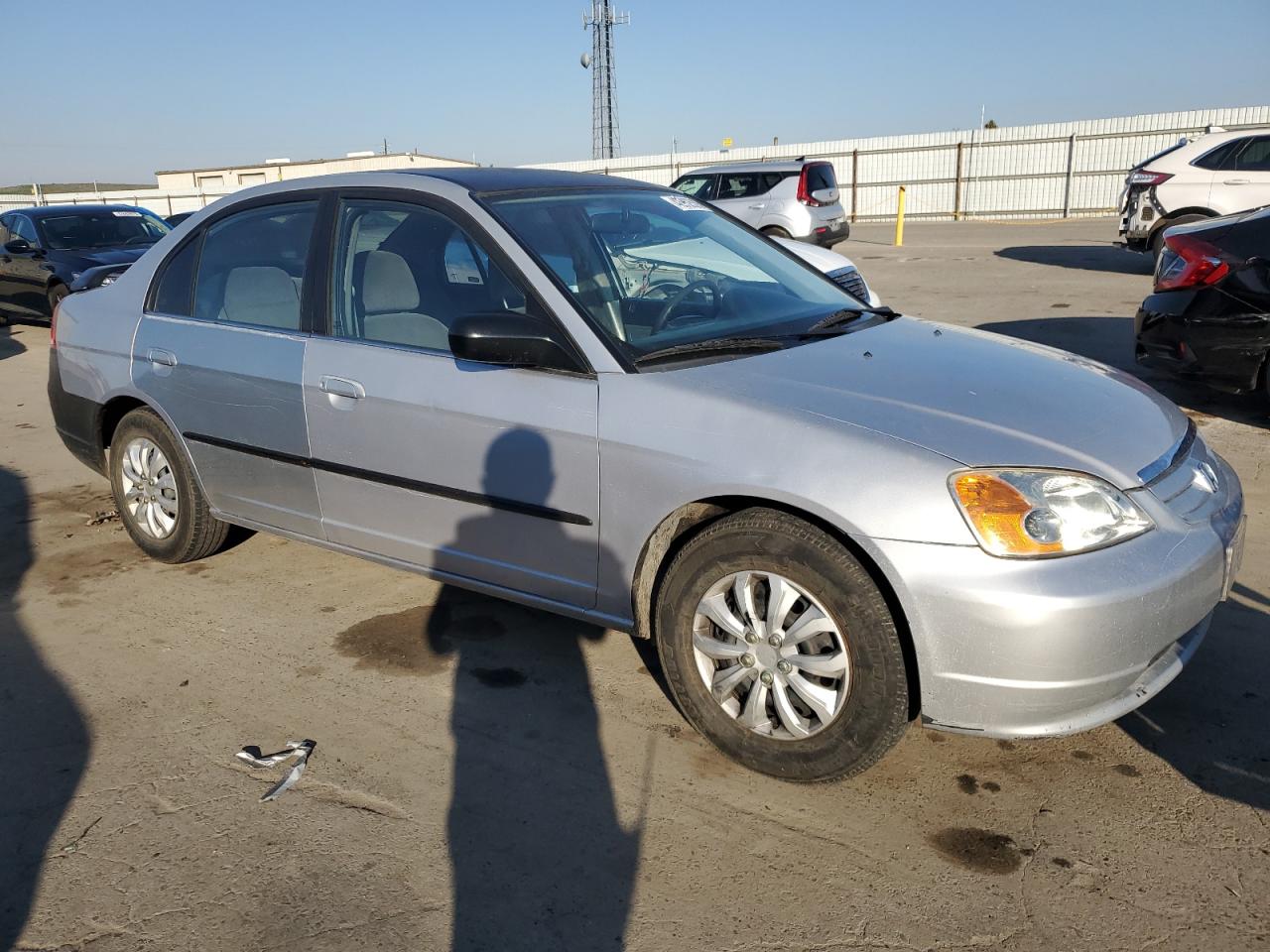 2002 Honda Civic VIN 1HGES16562L059923 Copart auction photo, vandalism damage thumbnail 4