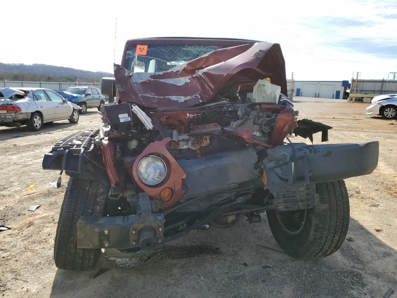 2008 Jeep Wrangler VIN 1J4GA39118L602838 Copart auction photo, front end / all over damage thumbnail 5