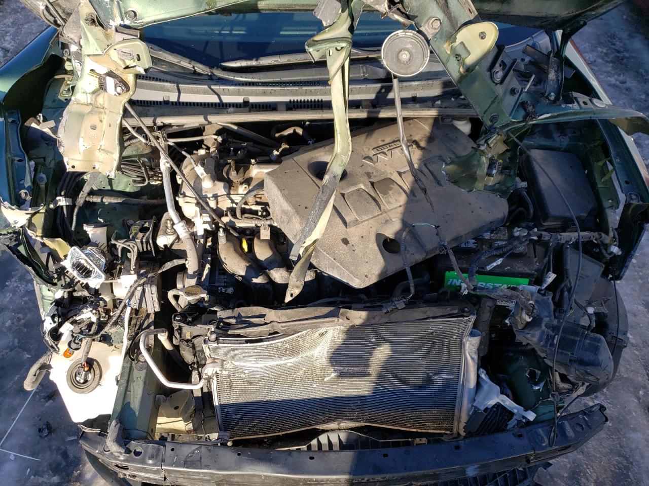 2014 Toyota Corolla VIN 5YFBURHE8EP162540 Copart auction photo, front end / hail damage thumbnail 11