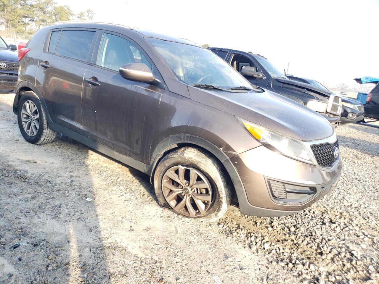 2014 KIA Sportage VIN KNDPB3AC0E7569870 Copart auction photo, undercarriage / front end damage thumbnail 4