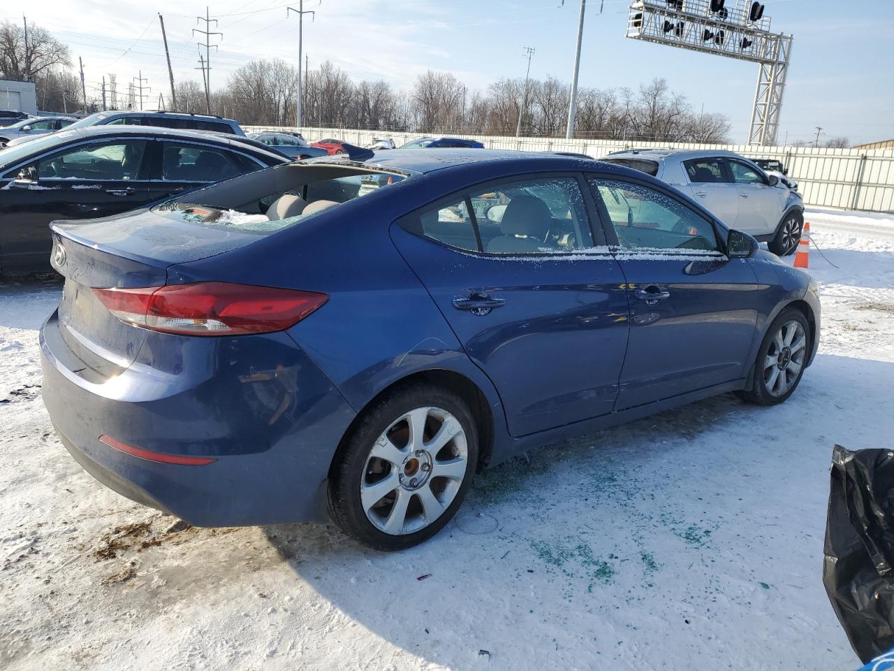 2018 Hyundai Elantra VIN 5NPD84LF7JH251264 Copart auction photo, side / top/roof damage thumbnail 3