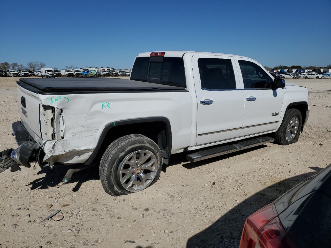 2018 GMC Sierra VIN 3GTU2NEC4JG166613 Copart auction photo, rear end / undercarriage damage thumbnail 3