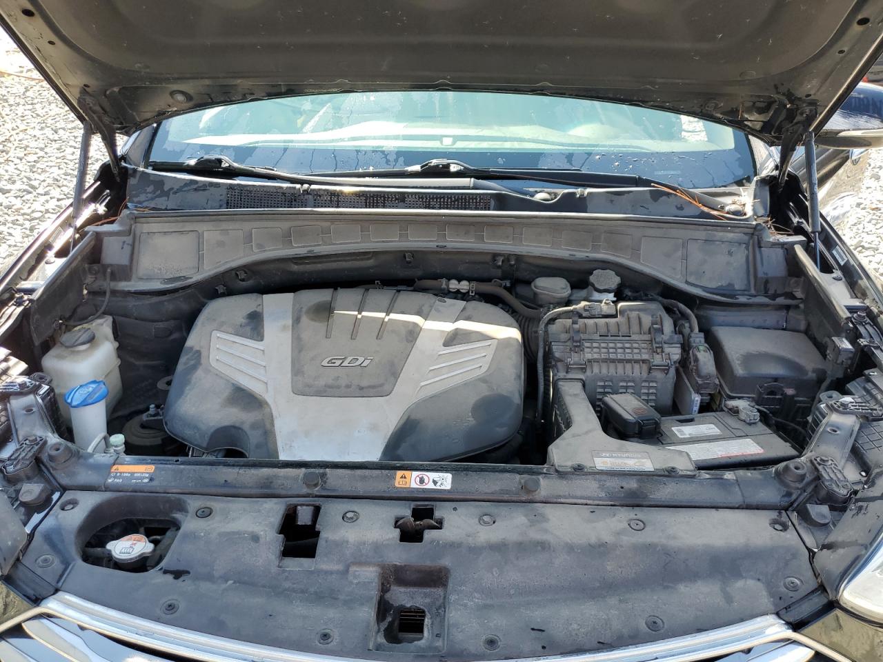2014 Hyundai Santa Fe VIN KM8SRDHF8EU076589 Copart auction photo, all over damage thumbnail 12