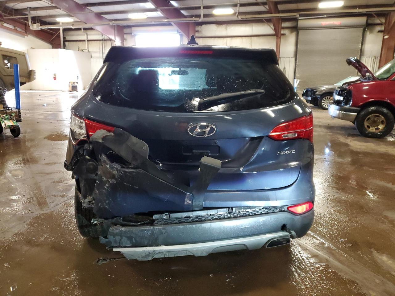 2016 Hyundai Santa Fe VIN 5XYZT3LB9GG335937 Copart auction photo, rear end / front end damage thumbnail 6