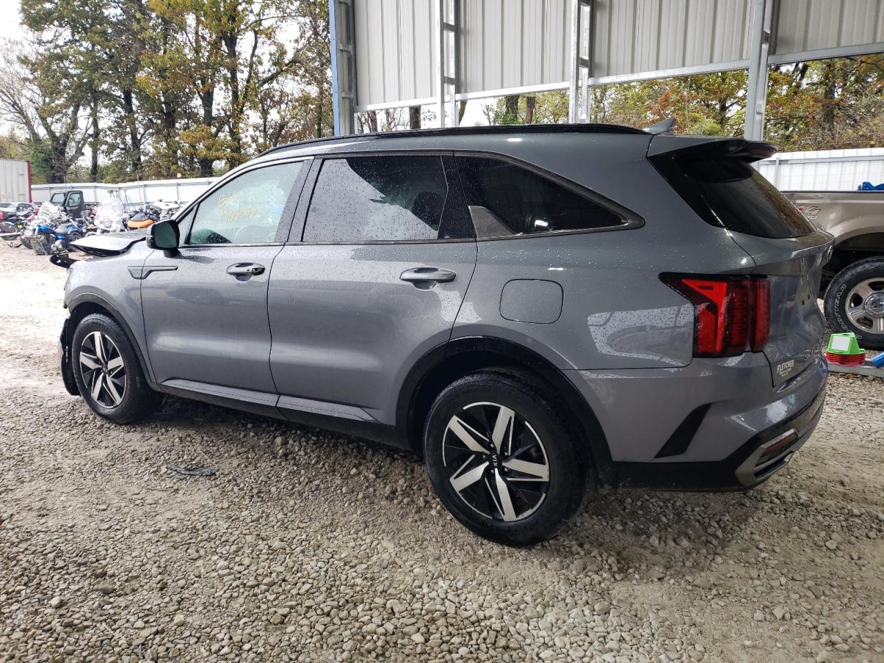 2021 KIA Sorento VIN 5XYRL4LC6MG007014 Copart auction photo, front end / side damage thumbnail 2