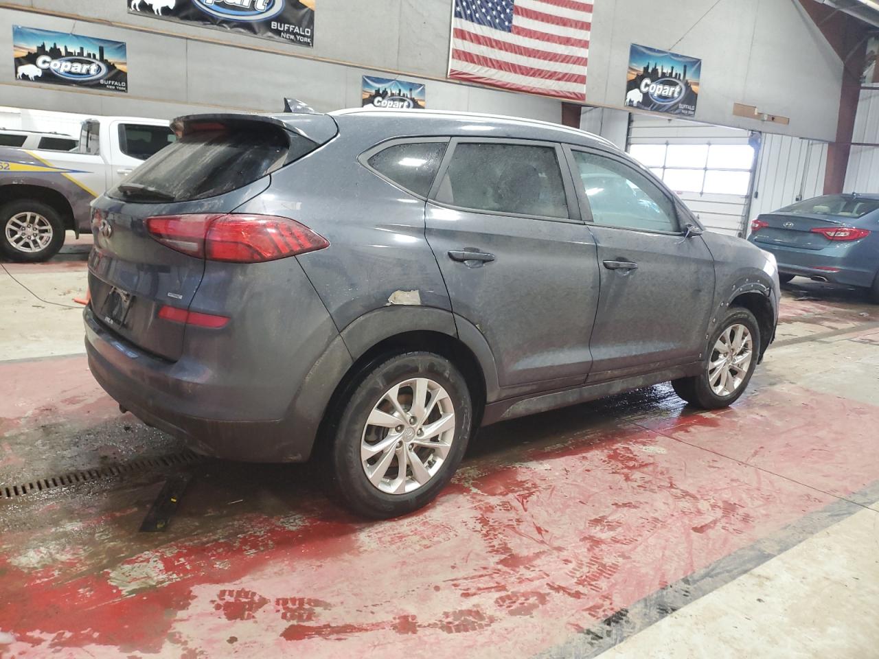 2019 Hyundai Tucson VIN KM8J3CA48KU057536 Copart auction photo, side damage thumbnail 3