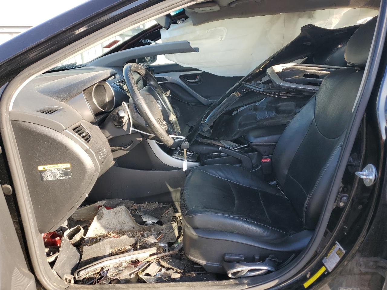 2013 Hyundai Elantra VIN KMHDH4AEXDU592531 Copart auction photo, rear end / front end damage thumbnail 7