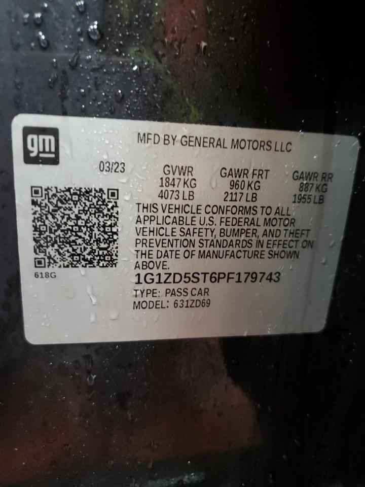 2023 Chevrolet Malibu VIN 1G1ZD5ST6PF179743 Copart auction photo, side damage thumbnail 13