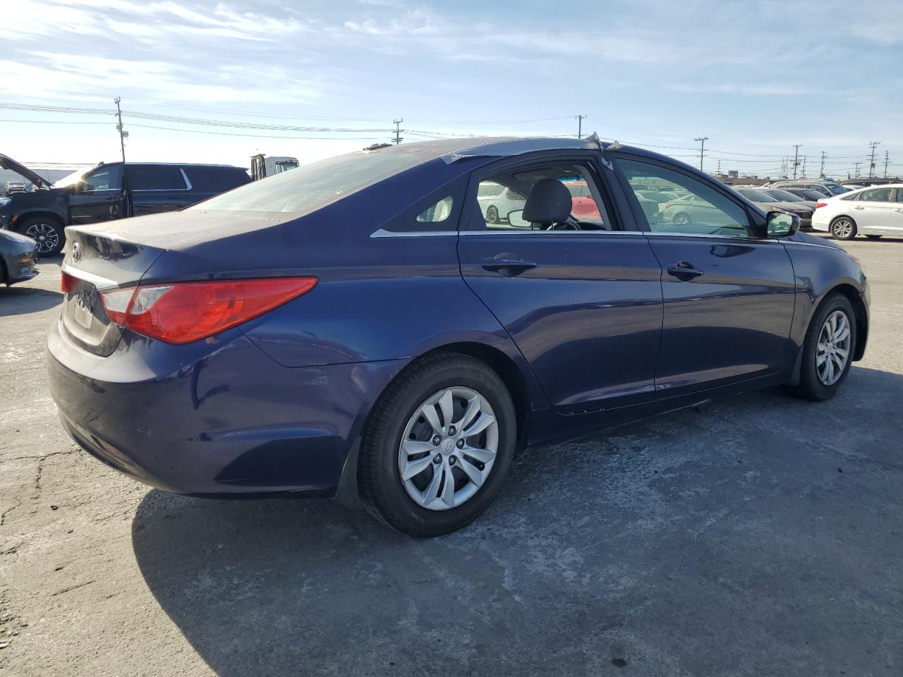 2013 Hyundai Sonata VIN 5NPEB4AC9DH578560 Copart auction photo, vandalism damage thumbnail 3