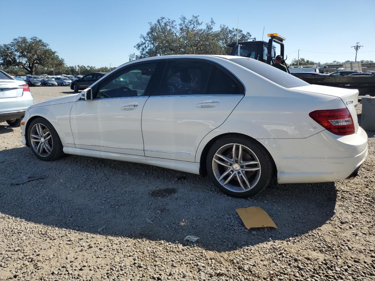 2013 Mercedes-Benz C-klasse VIN WDDGF4HB1DG014745 Copart auction photo, water/flood damage thumbnail 2