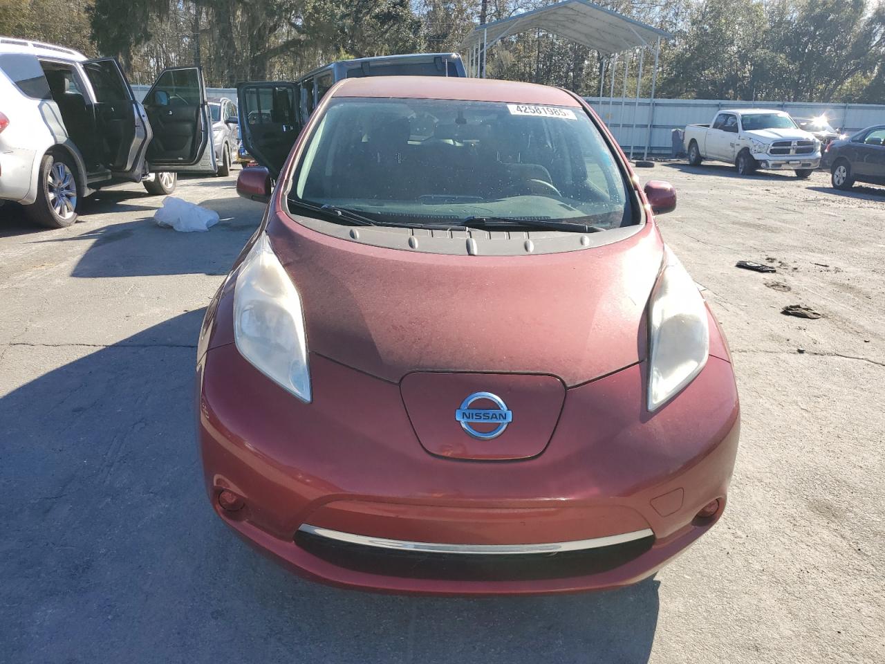 2015 Nissan Leaf VIN 1N4AZ0CP6FC323954 Copart auction photo, minor dent/scratches damage thumbnail 5