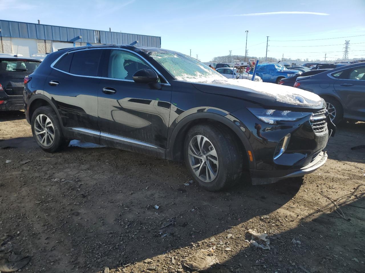 2021 Buick Envision VIN LRBFZNR48MD084472 Copart auction photo, front end / undercarriage damage thumbnail 4