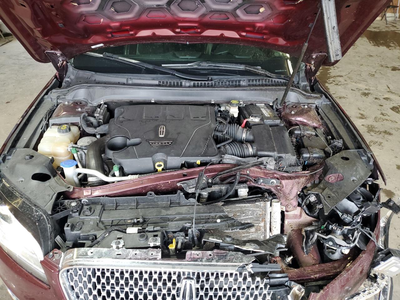 2017 Lincoln MKZ VIN 3LN6L5DC9HR612126 Copart auction photo, front end / side damage thumbnail 11