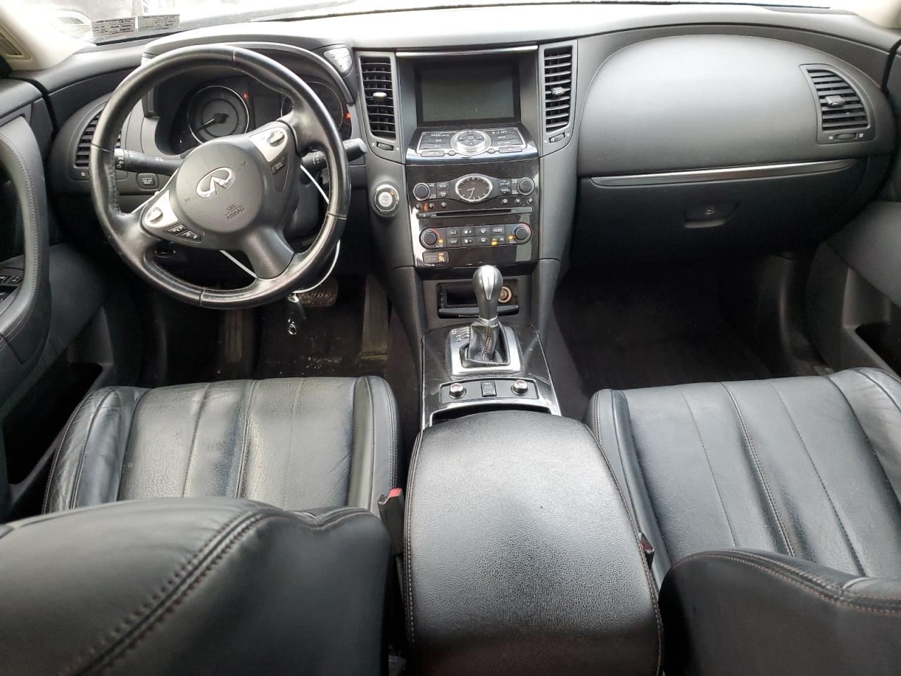2017 Infiniti QX70 VIN JN8CS1MW0HM414061 Copart auction photo, front end / side damage thumbnail 8