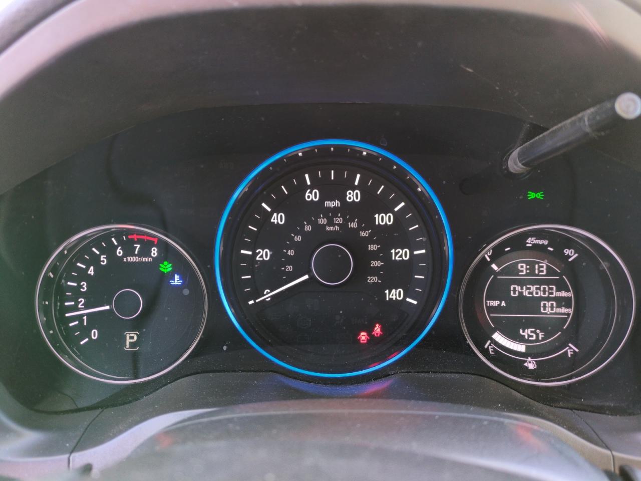 2017 Honda HR-V VIN 3CZRU6H54HG704220 Copart auction photo, front end damage thumbnail 9