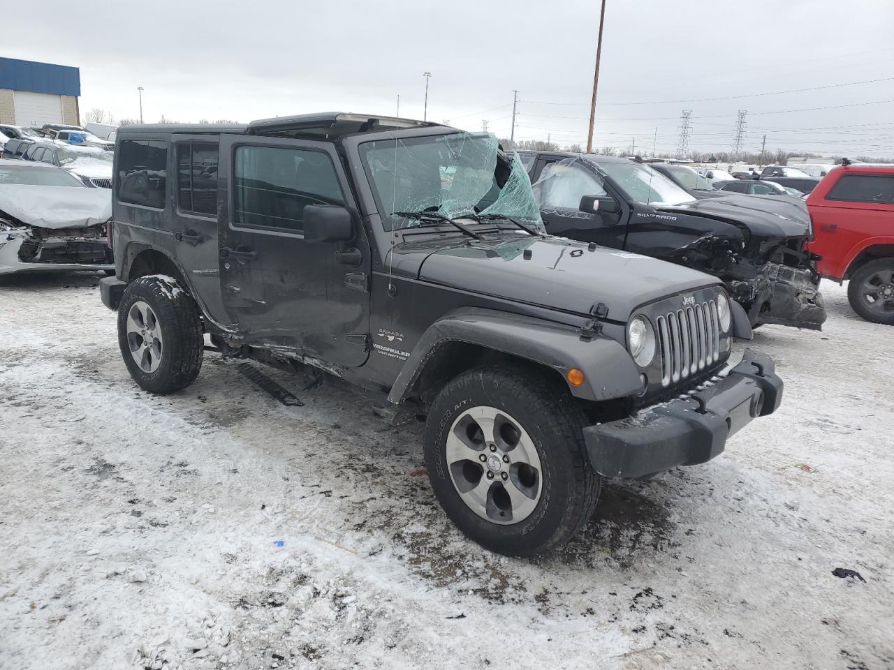 2017 Jeep Wrangler VIN 1C4BJWEG2HL629297 Copart auction photo, rollover / undercarriage damage thumbnail 4