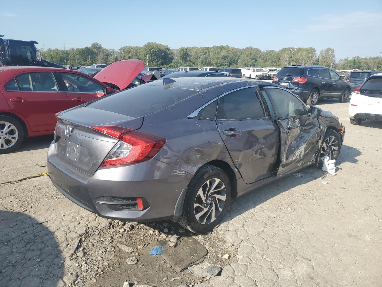 2017 Honda Civic VIN 19XFC2F73HE072783 Copart auction photo, all over damage thumbnail 3