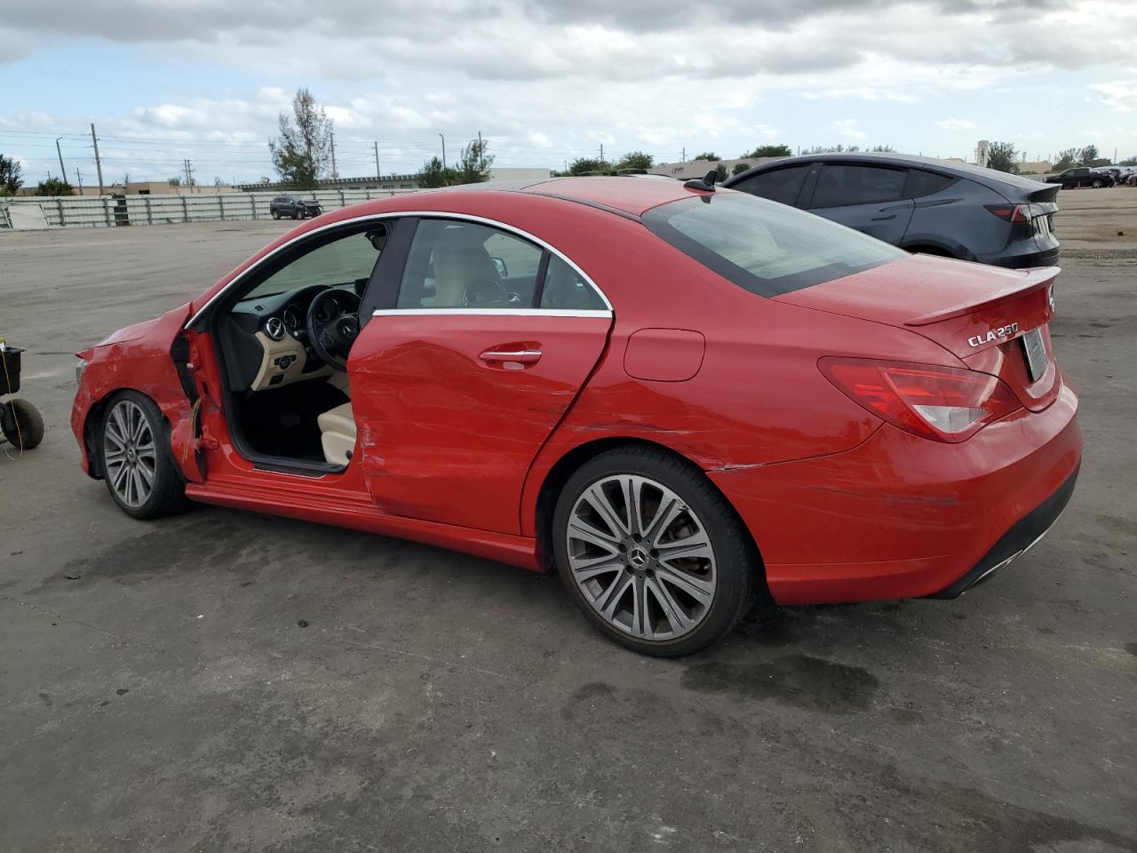 2018 Mercedes-Benz CLA-klasse VIN WDDSJ4EB1JN674191 Copart auction photo, all over damage thumbnail 2
