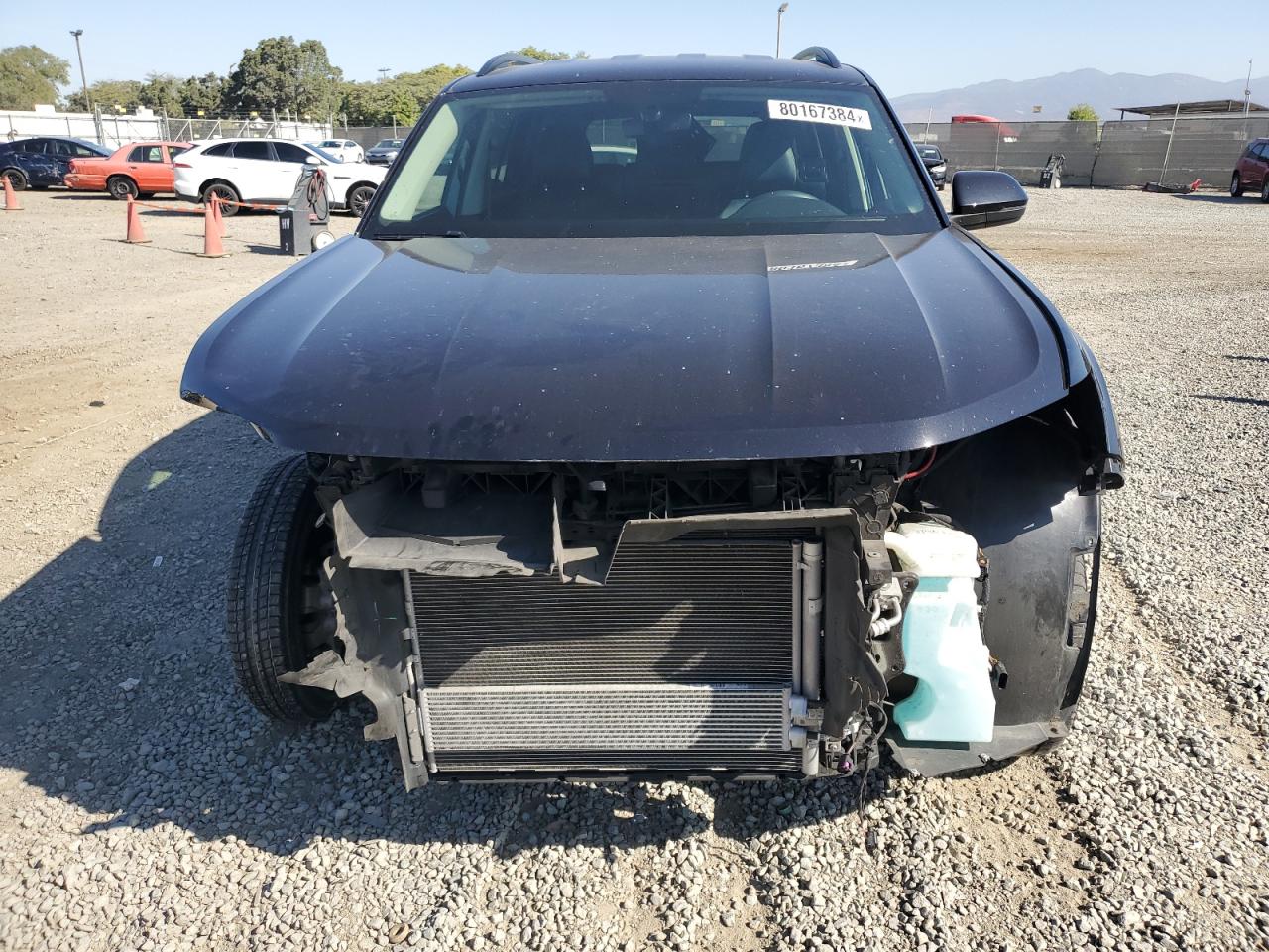 2021 Volkswagen Atlas VIN 1V2WR2CA9MC555239 Copart auction photo, front end / side damage thumbnail 5