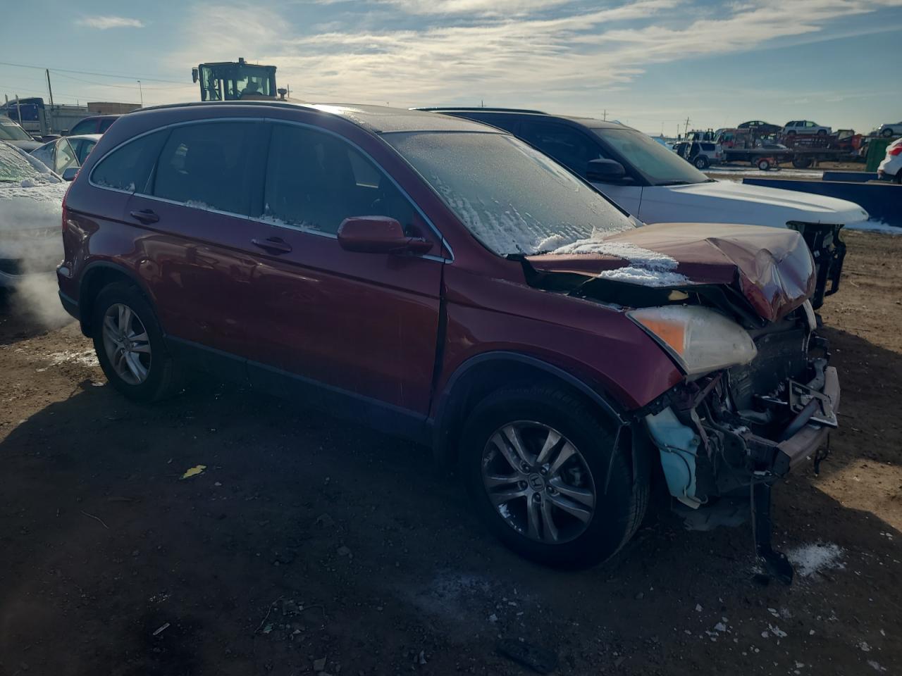 2011 Honda CR-V VIN JHLRE4H7XBC025543 Copart auction photo, front end damage thumbnail 4