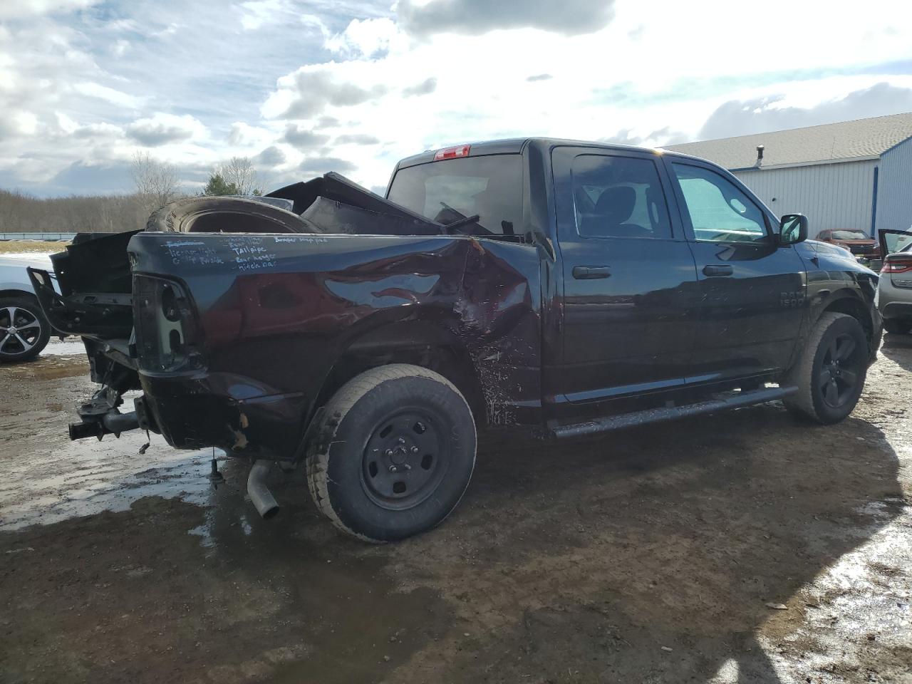 2017 RAM 1500 VIN 1C6RR7KG3HS507076 Copart auction photo, rear end damage thumbnail 3