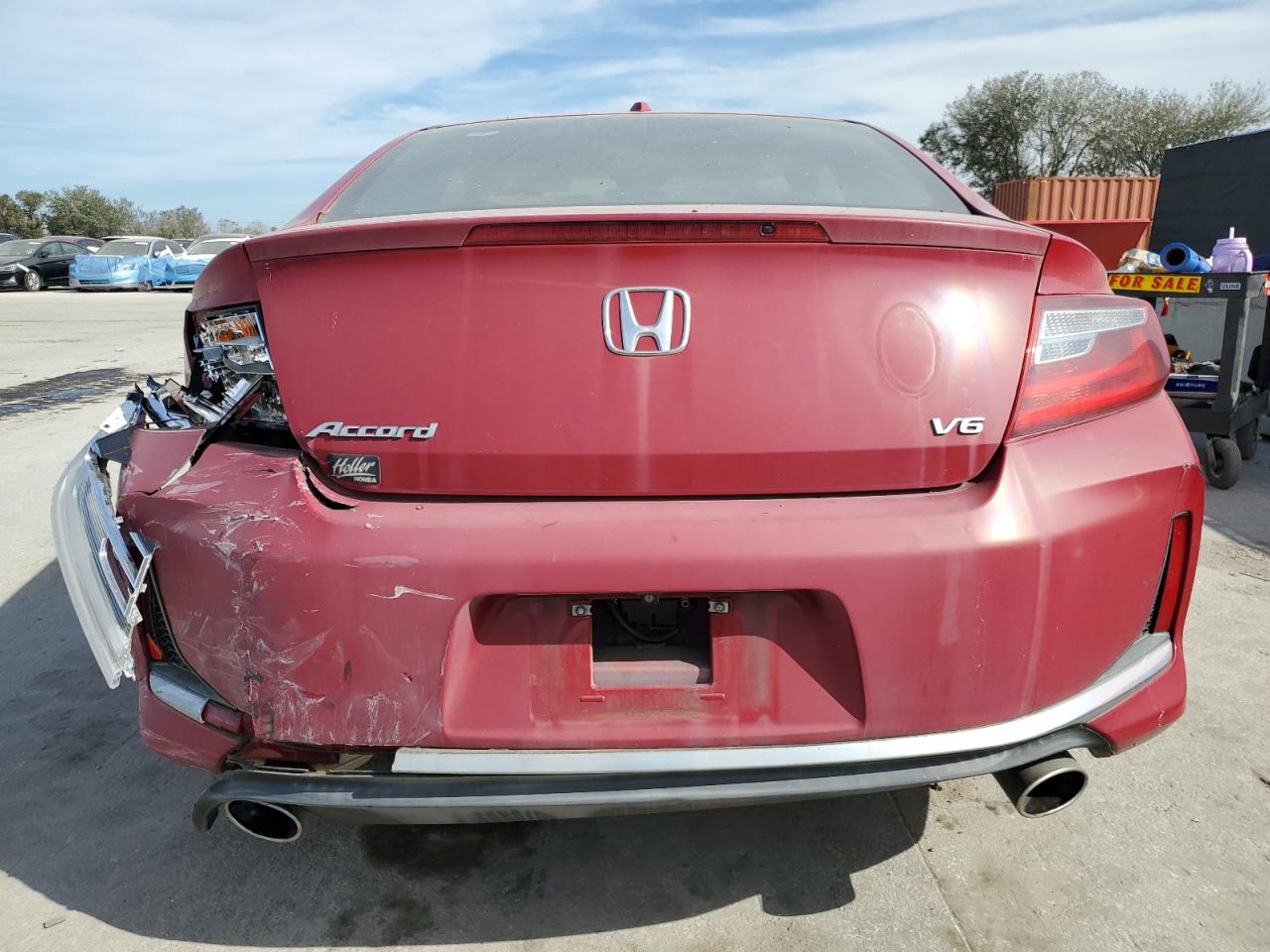 2017 Honda Accord VIN 1HGCT2B86HA003527 Copart auction photo, rear end / minor dent/scratches damage thumbnail 6