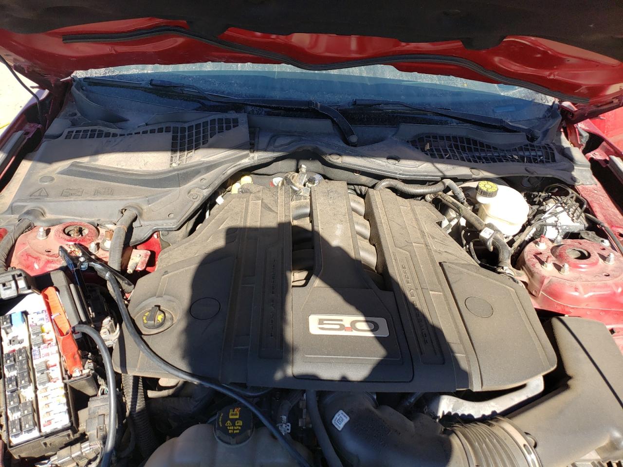 2021 Ford Mustang VIN 1FA6P8CF0M5137524 Copart auction photo, front end / undercarriage damage thumbnail 12