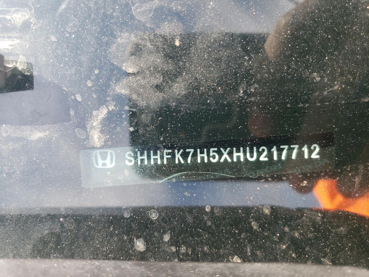 2017 Honda Civic VIN SHHFK7H5XHU217712 Copart auction photo, side damage thumbnail 14