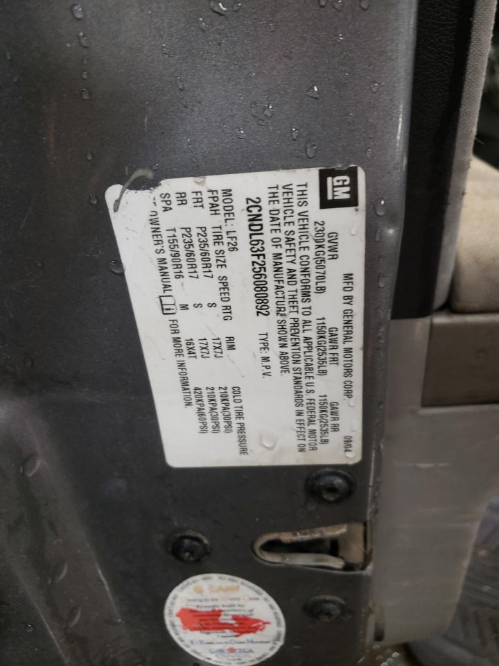 2005 Chevrolet Equinox VIN 2CNDL63F256080892 Copart auction photo, all over damage thumbnail 12