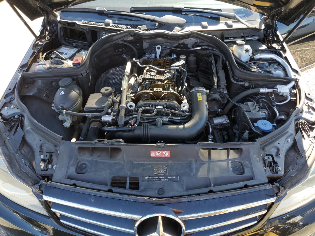 2014 Mercedes-Benz C-klasse VIN WDDGF4HB8EA961608 Copart auction photo, mechanical / rejected repair damage thumbnail 11