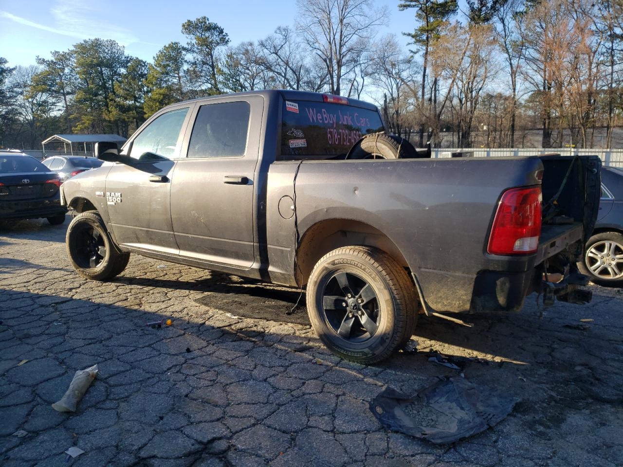2020 RAM 1500 VIN 3C6RR7KT7LG132094 Copart auction photo, stripped damage thumbnail 2