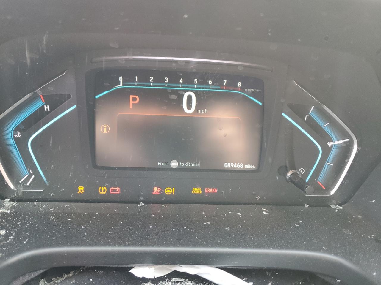 2020 Honda Odyssey VIN 5FNRL6H2XLB015361 Copart auction photo, mechanical / all over damage thumbnail 9