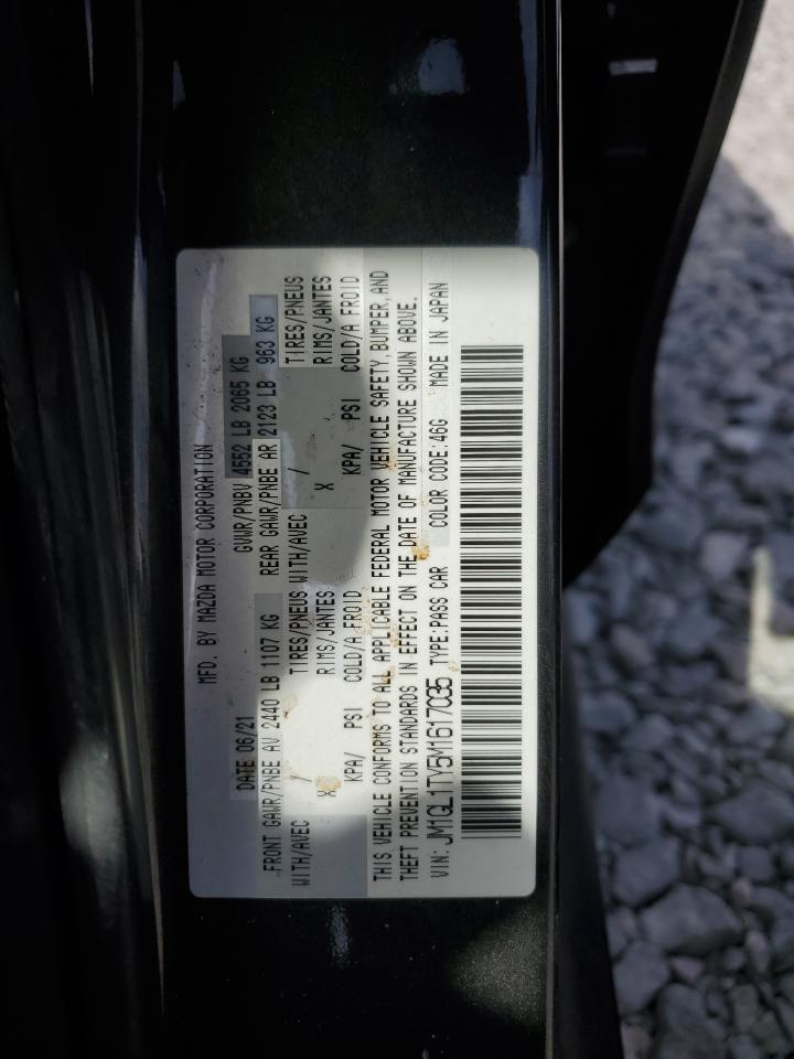 2021 Mazda 6 VIN JM1GL1TY5M1617035 Copart auction photo, front end damage thumbnail 13