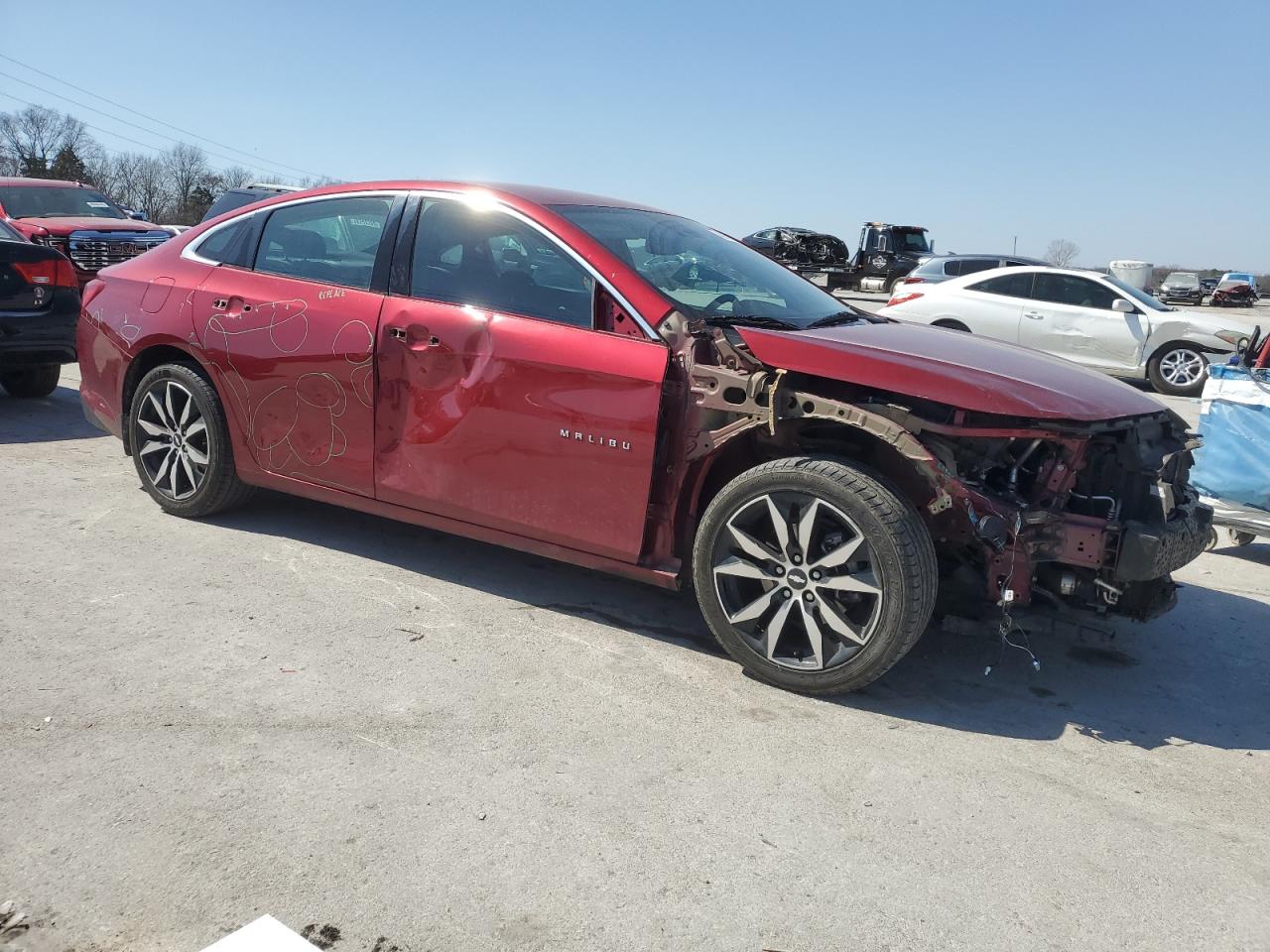 2018 Chevrolet Malibu VIN 1G1ZD5ST4JF288399 Copart auction photo, front end / side damage thumbnail 4