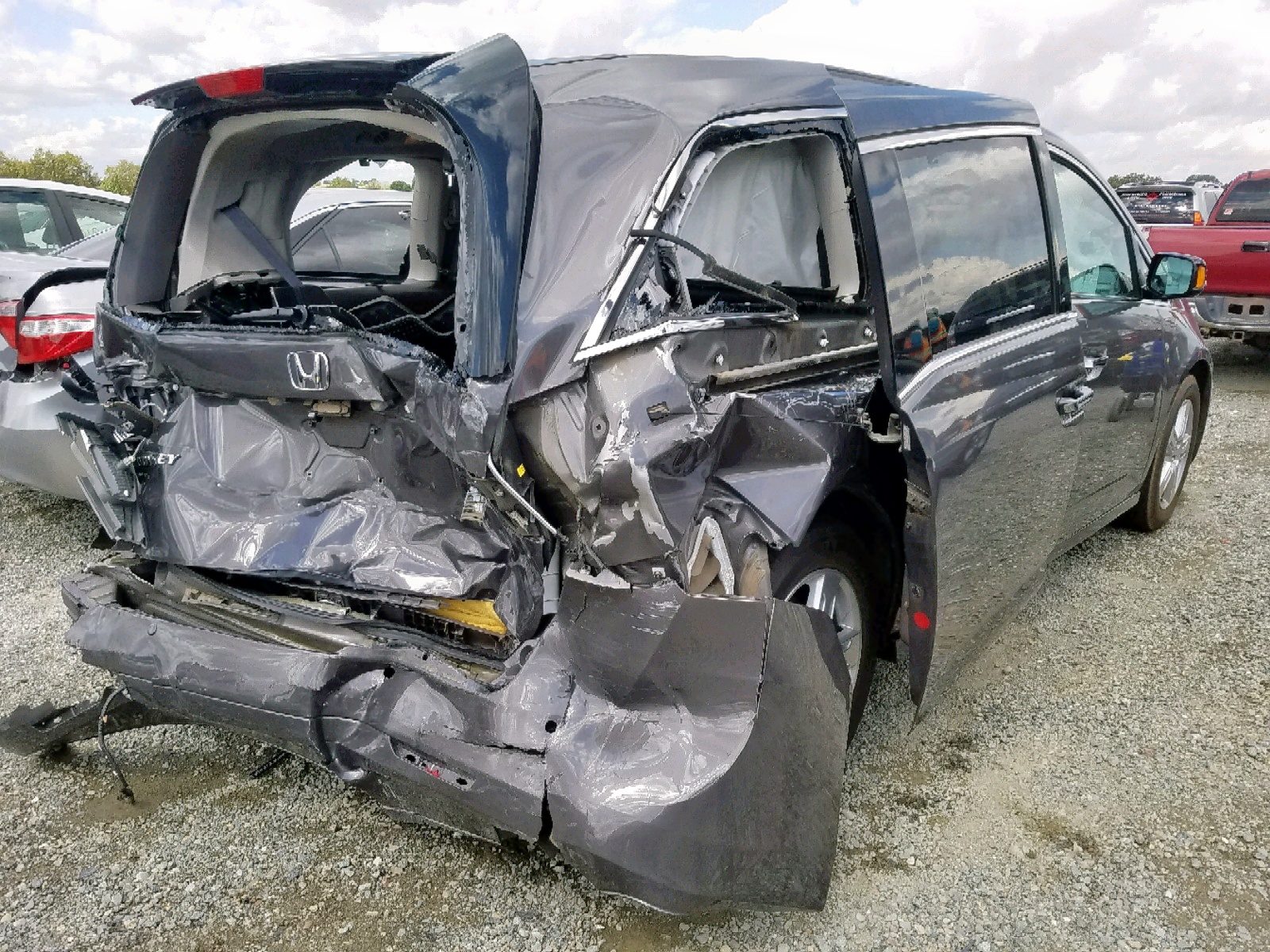 2012 Honda Odyssey VIN 5FNRL5H97CB032531 Copart auction photo, rear end damage thumbnail 4